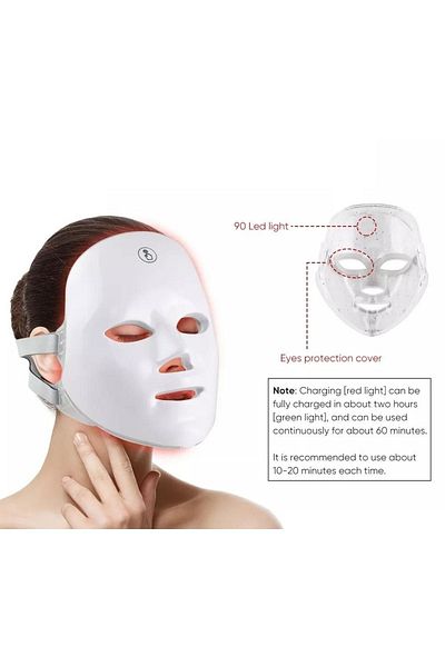 FOSILTECH 7 Colors Photon Led Face Mask Anti-Wrinkle Aging Pore Tightening Therapy Mask