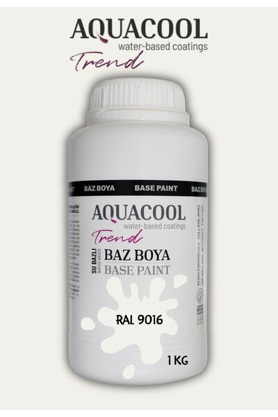 Aquacool Trend Akrilik Hobi Boya 1 Kg Su Bazlı Hibrit Dönüşüm Boyası Ral 9016...