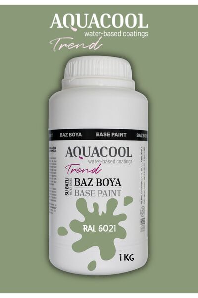 Aquacool Trend Akrilik Hobi Boya 1 Kg Su Bazlı Hibrit Dönüşüm Boyası Ral 6021...