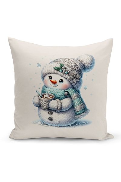 Bertille Home New Year Series Double Sided Digital Printed Throw Pillow Case (Christmas Christmas Cushion Cover)