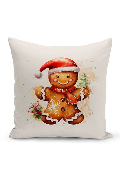 Bertille Home New Year Series Double Sided Digital Printed Throw Pillow Case (Christmas Christmas Cushion Cover)