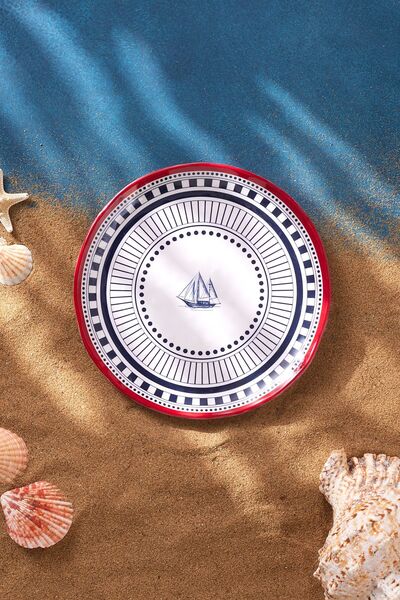 Karaca Marin Gemi Pasta Melamin Tabak 22 cm