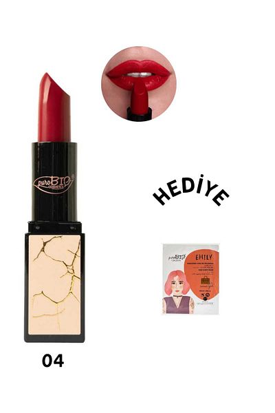 purobıocosmetics Organic & Vegan Stick Lipstick |   Matte & Permanent |   Red Tint |   Natural Content