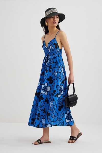 mathilda store Women's Rope Strap Midi Dress