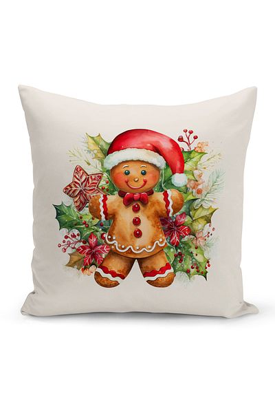 Bertille Home New Year Series Double Sided Digital Printed Throw Pillow Case (Christmas Christmas Cushion Cover)