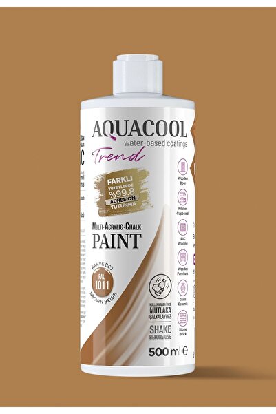 Aquacool Trend Akrilik Hobi Boya 500 ml Su Bazlı Hibrit Dönüşüm Boyası Ral 10...