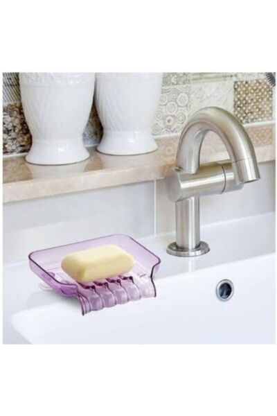Alışverişhanem Vantuzlu Su Giderici Kanallı Katı Sabunluk
