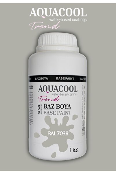 Aquacool Trend Akrilik Hobi Boya 1 Kg Su Bazlı Hibrit Dönüşüm Boyası Ral 7038...