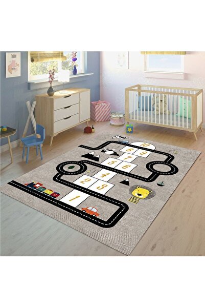 G&C HOME SÜNGERLİ YUMUŞAK ÇOCUK, Oyun halısı dijital baskılı, kaymaz taban, Y...