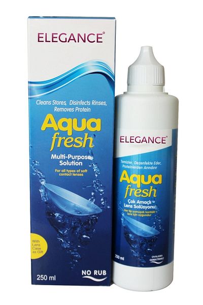 Aquafresh ELEGANCE 4 PIECES AQUA FRESH 250 ML LENS SOLUTION SKT:03/2026