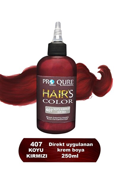 PROQURE Koyu Kırmızı, Depred Renkli Saç Boyası 250 ml