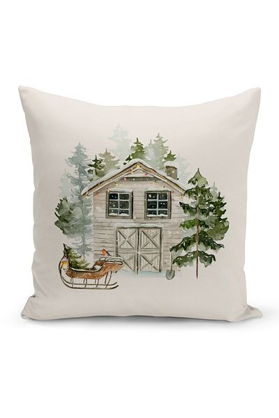 Bertille Home New Year Series Double Sided Digital Printed Throw Pillow Case (Christmas Christmas Cushion Cover)