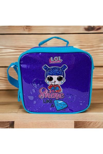 GENC DIJITAL BASKI Purple Diamond Pattern L.o.l. Lunch Box