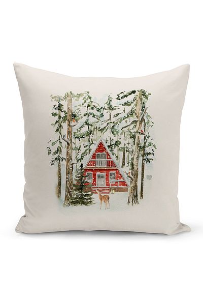 Bertille Home New Year Series Double Sided Digital Printed Throw Pillow Case (Christmas Christmas Cushion Cover)
