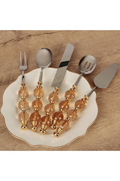 ROY KING Rustik 5 Parça Servis Seti - Bal Gold