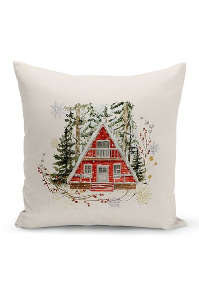 Bertille Home New Year Series Double Sided Digital Printed Throw Pillow Case (Christmas Christmas Cushion Cover)