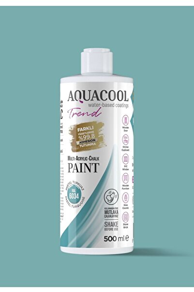 Aquacool Trend Akrilik Hobi Boya 500 ml Su Bazlı Hibrit Dönüşüm Boyası Ral 60...