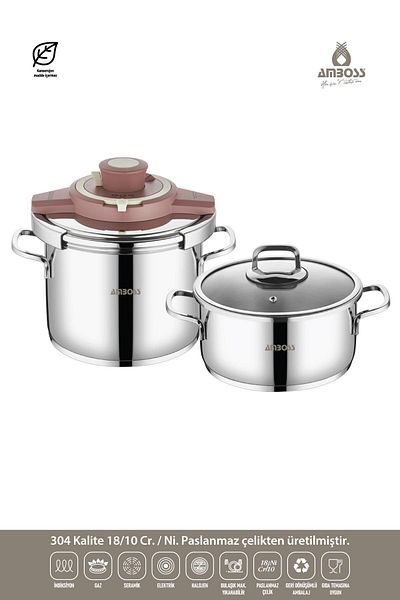 Amboss Ocean 4-6 Liter Matic Pot Set - With Pressure (ROSE)