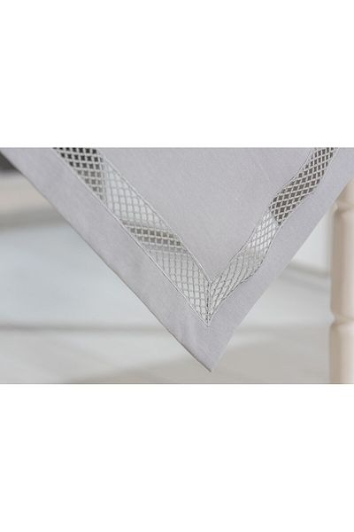 Gül Güler Lace Tablecloth Amber Gray 180*280 cm