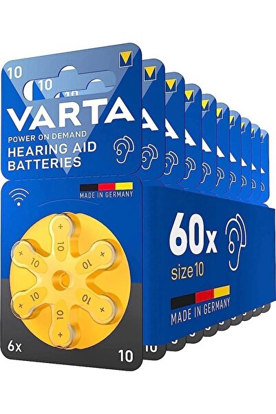 Varta 10 Numara Işitme Cihazı Pili (60 ADET - 10 PAKET)