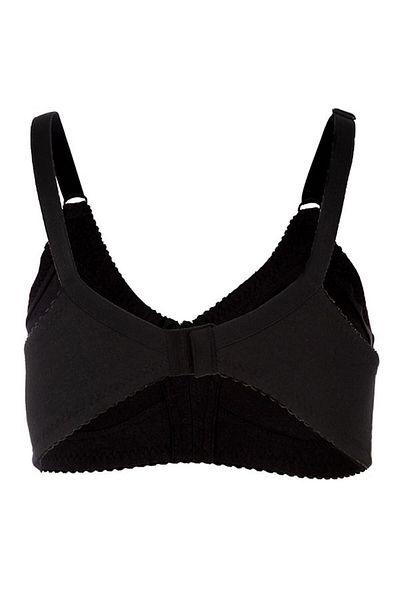 Momslab 351 Black Combed Cotton Strengthening Bra