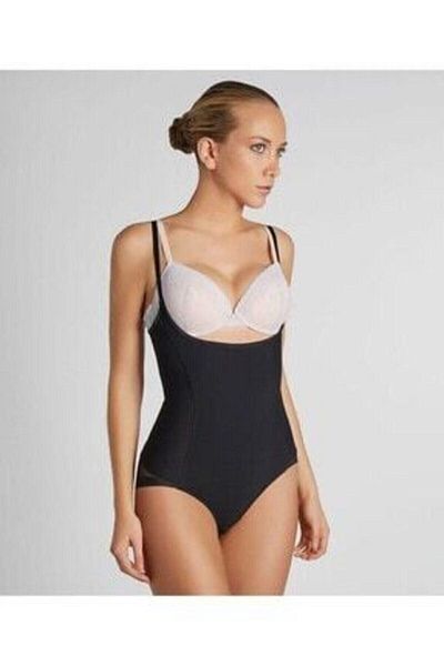 bonbonetti chocolate baby&kids Women's Black Form Angel Underbust Corset with Snap Fasteners