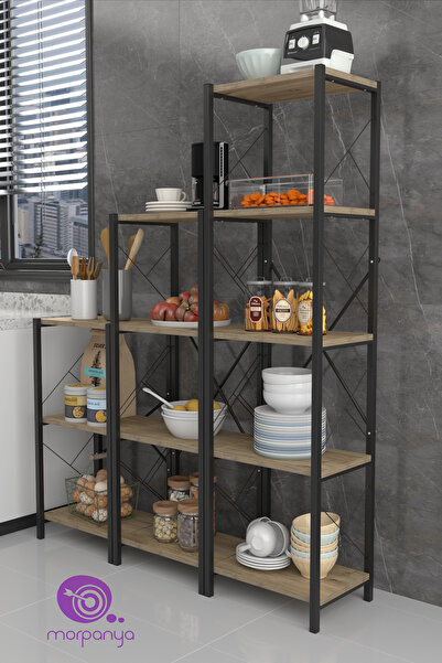 mormanya Verraca Metal Mutfak Rafı 3 Bölmeli Mutfak Rafı Malzeme Dolabı Mikro...