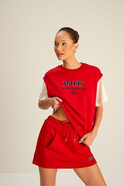 Oyer Moda Women's Shorts and Skirt Suit Set