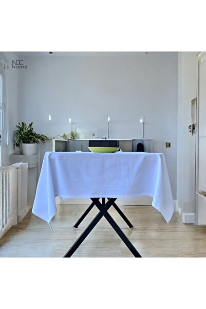 NDC HOME Premium Linen White - Plain Design Tablecloth