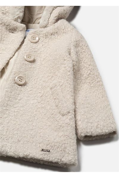 MAYORAL Beige Baby Girl Fur Coat 2478