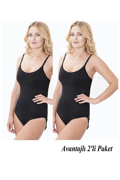 bonbonetti chocolate baby&kids Size 1 Slimming Firming and Lifting Bodysuit (with snap fasteners) Corset 2 Pieces Black Color