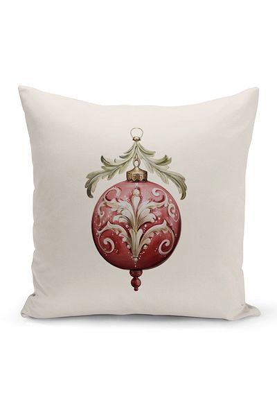 Bertille Home Πρωτοχρονιάτικη Σειρά Διπλής Όψης Ψηφιακή Εκτύπωση Μαξιλαροθήκη Ριχτάρι (Χριστουγεννιάτικο Χριστουγεννιάτικο κάλυμμα μαξιλαριού)