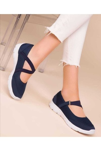 expres moda Balerina sport confortabilă, cu talpă flexibilă din Faylon, complet ortopedică, cu elastic la gleznă