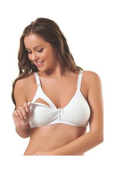 Momslab 3581 Organic Cotton Nursing Bra White 95