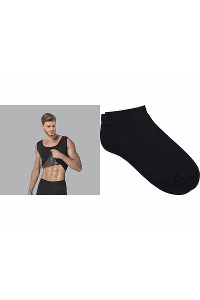Momslab Fit and Healthy Size Men's Sauna Athlete Ballerina Socks with Gift