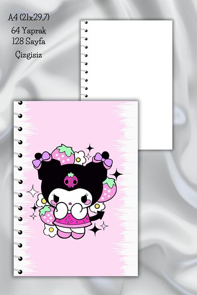 daily notebook دفتر ملاحظات مدرسي 64 ورقة كورومي غير مبطن مقاس A4 - 21X29,7 سم