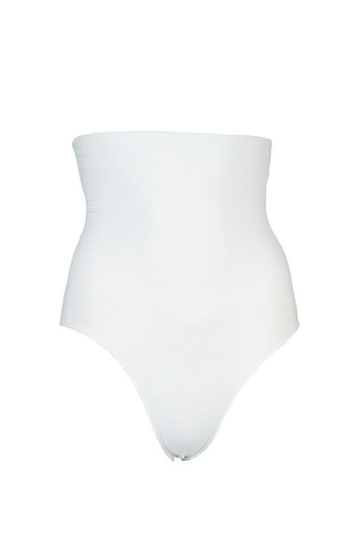 Momslab Women's White Corset High Waisted Panty Corset