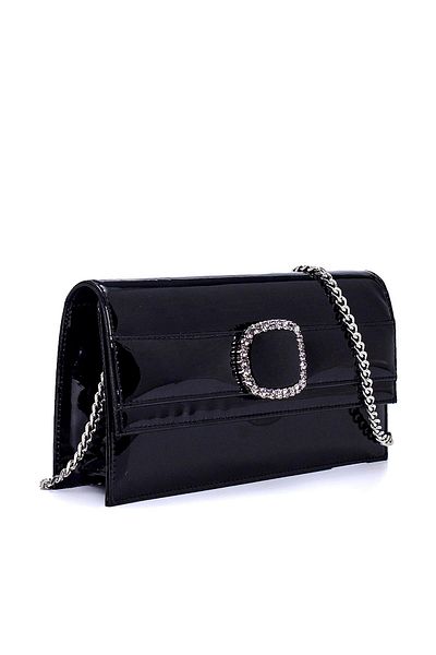 Sofia Baldi Black Patent Leather Loyen Women's Bag