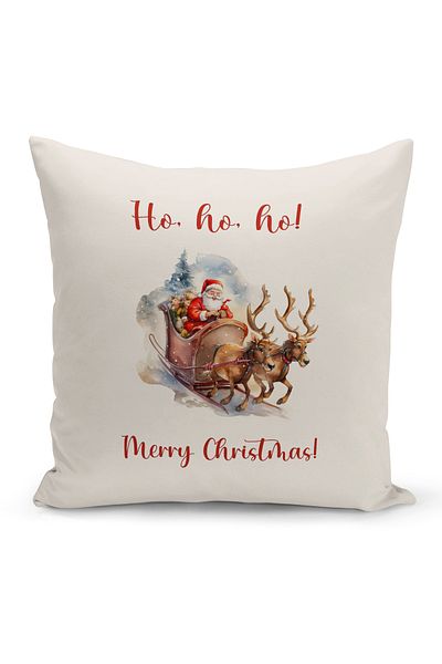 Bertille Home New Year Series Double Sided Digital Printed Throw Pillow Case (Christmas Christmas Cushion Cover)