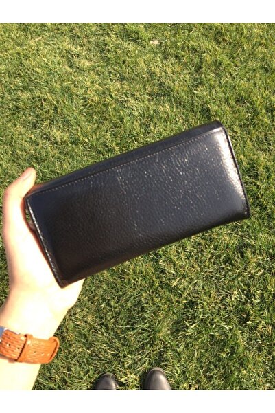 DERKON Black Genuine Leather Useful Women's Wallet - Std Classic