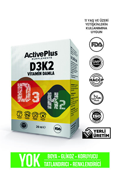INKLINATUR ActivePlus D3-K2 Vitamin Damlası