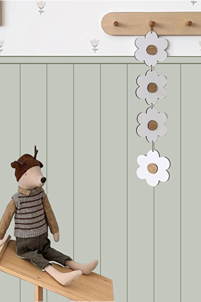 Duende Sticker ملصق DUENDE - لوحة زخرفية بمظهر خشبي مخطط لغرفة الأطفال - ملصق...