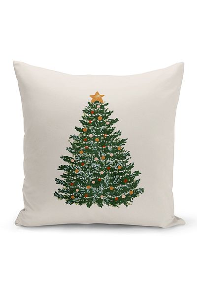 Bertille Home New Year Series Double Sided Digital Printed Throw Pillow Case (Christmas Christmas Cushion Cover)
