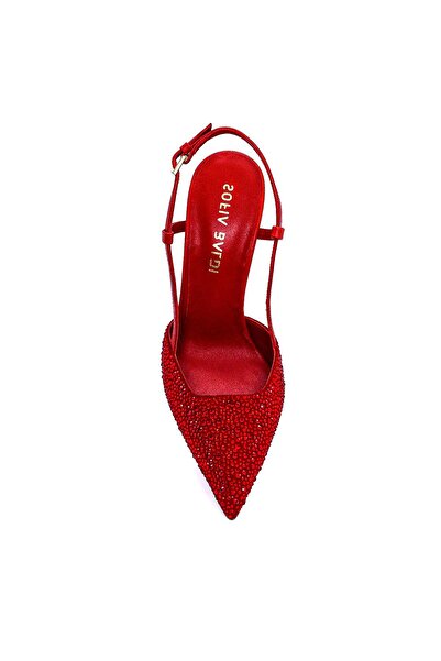 Sofia Baldi Red Suede Dire Stiletto and Evening Dress