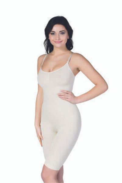 Momslab Women's Cream Full Length Corset