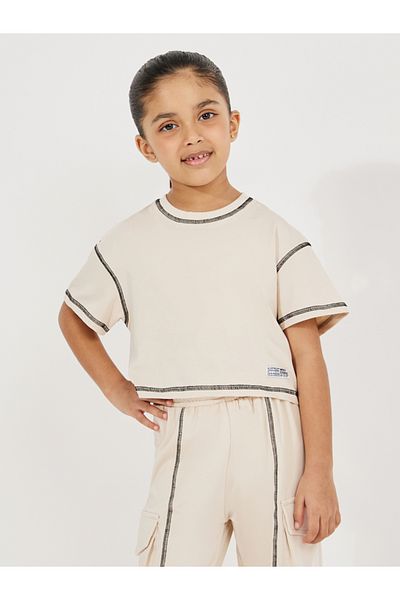 Styli Overlock Seam Boxy T-Shirt & Joggers Set