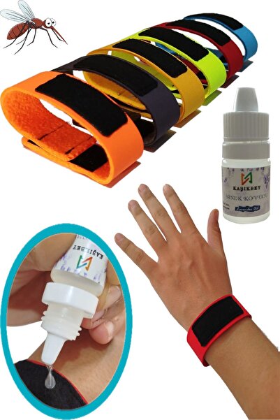 KAŞIKBEY Sivrisinek Sinek Kovucu Bileklik Doğal Lavanta Kokulu Sahil Plaj Kamp Uyku Sineksavar Bileklik