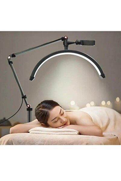 SMAYLİNG Sıkıştırmalı Ay Lamba 17 İnç Makeup Nail Oje Tırnak Kİrpİk Led Işık ...