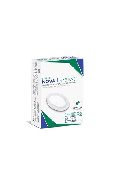 Nova Eye Pad Sterile Adult Eye Pad 5 Pieces 1 Pack (EYE COVER BAND)