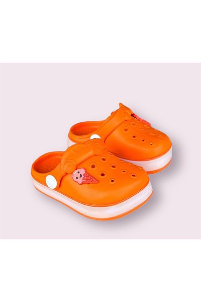 AkınalBella Orange Lightweight Comfortable Slippers Sandals for Baby Boy